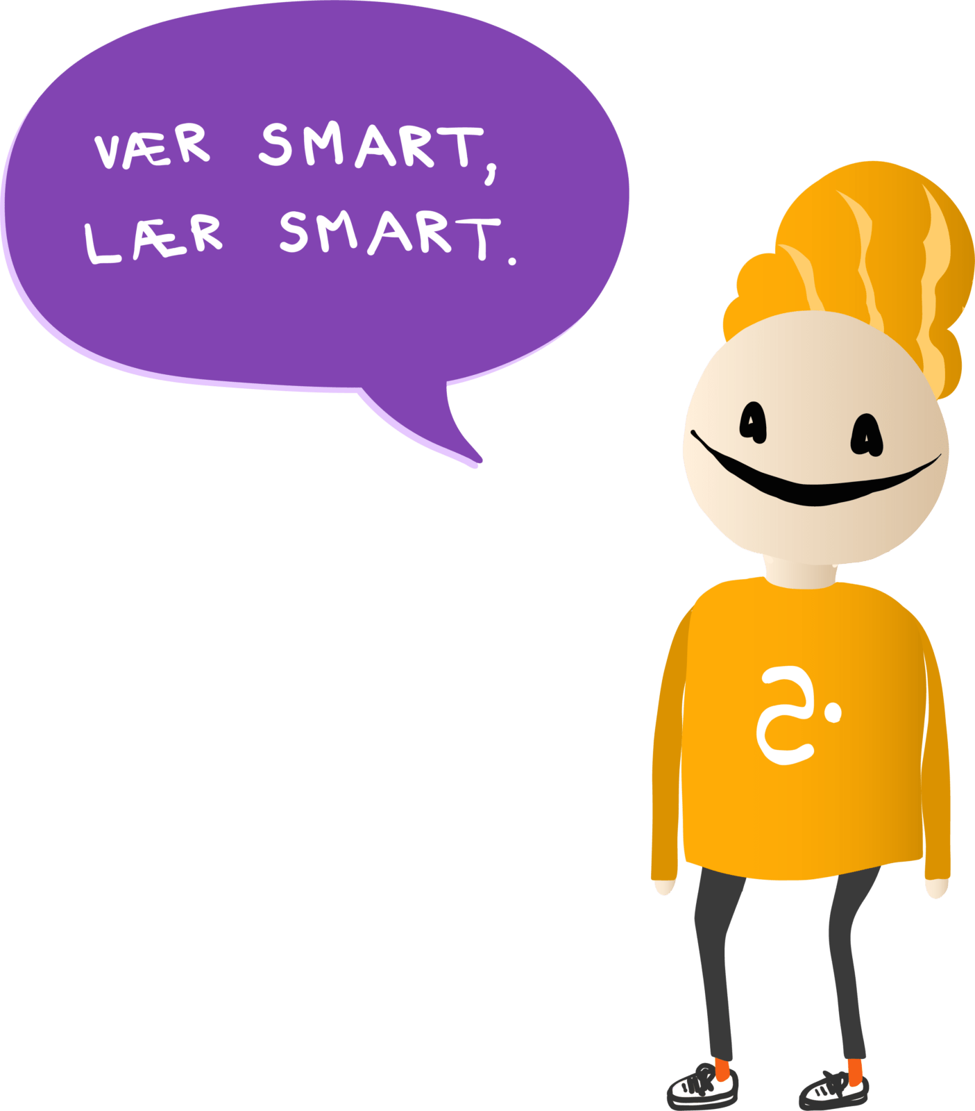 Figur med snakkeboble - speilvendt